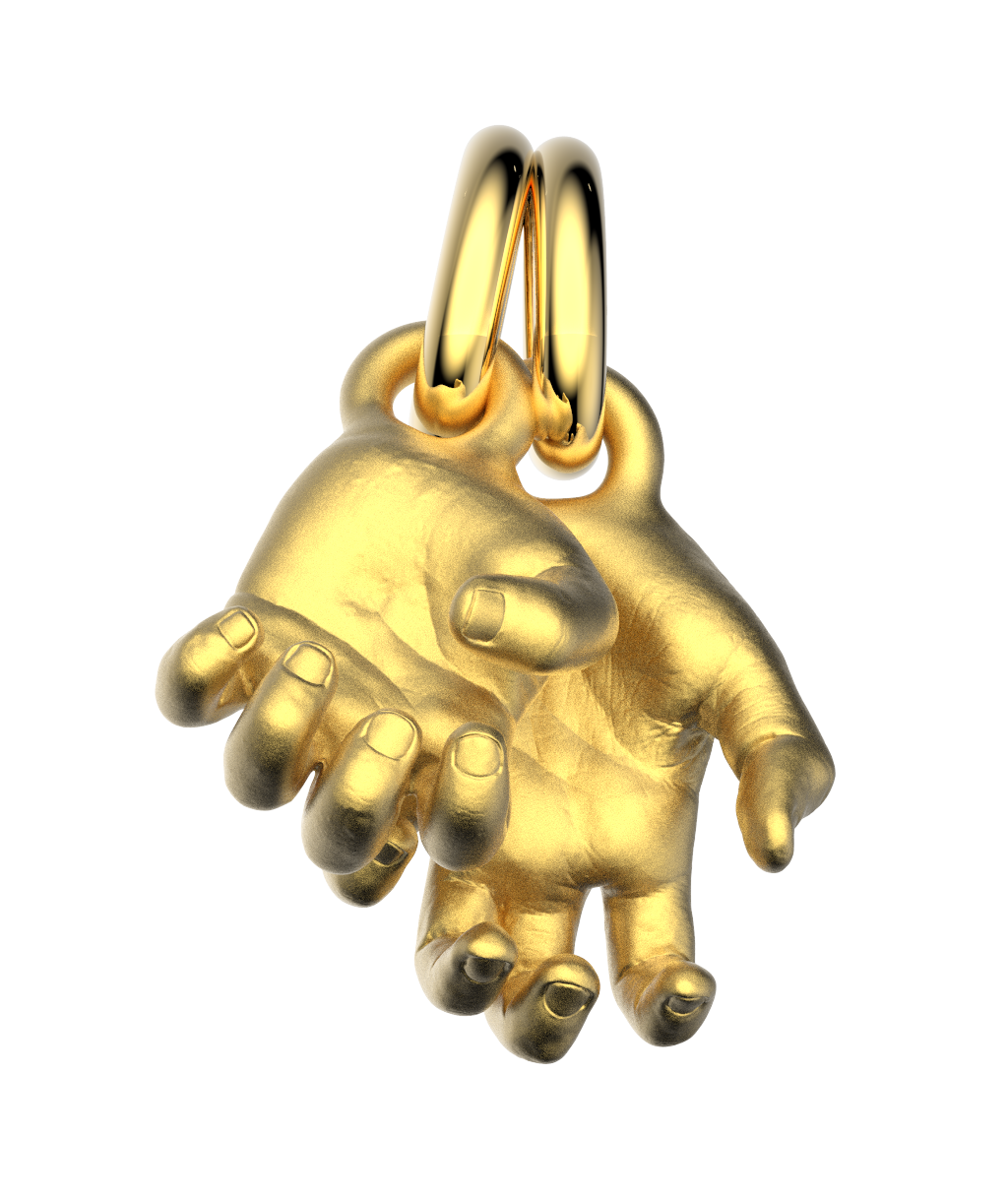 Gold-Plated Hands Pendants