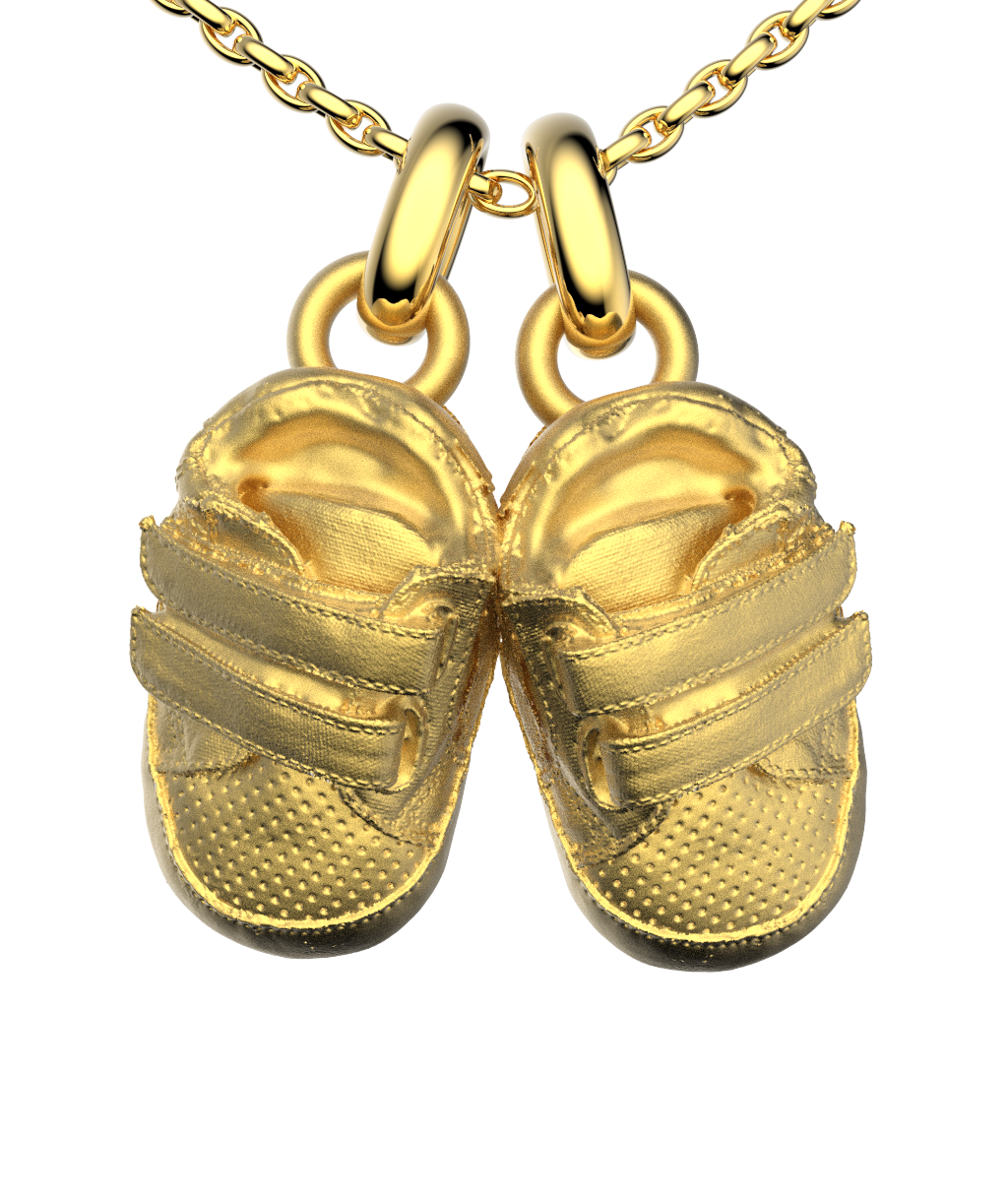 Gold-Plated Baby Shoes Necklace