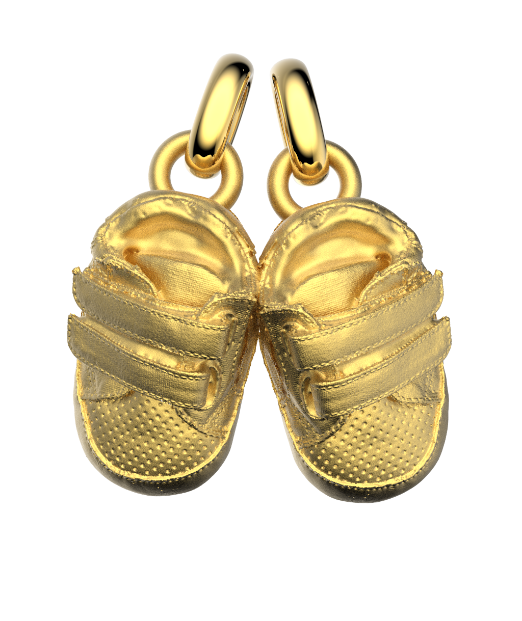 Gold-Plated Baby Shoes Pendants
