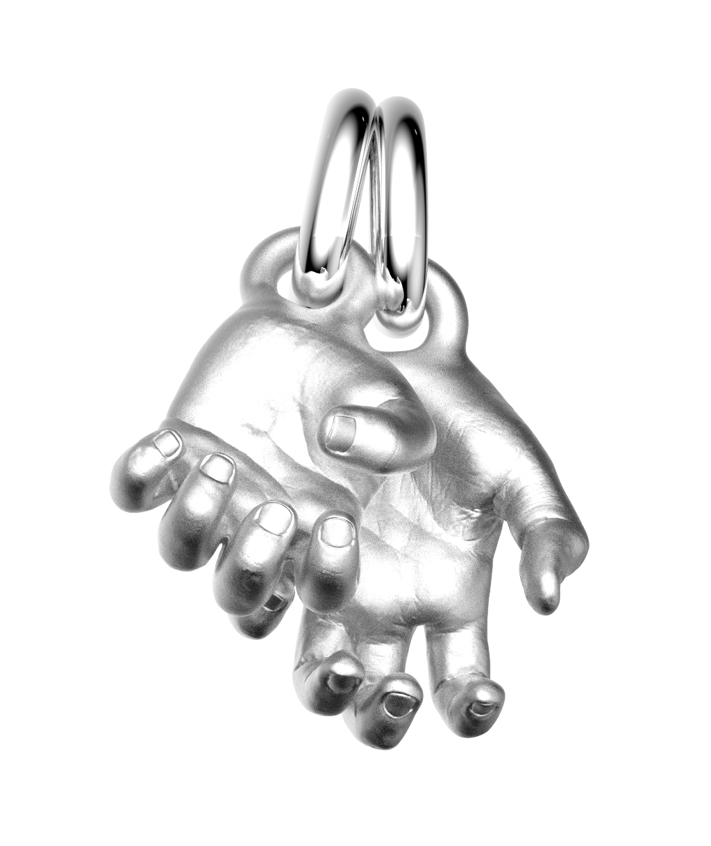 Silver Hands Pendants